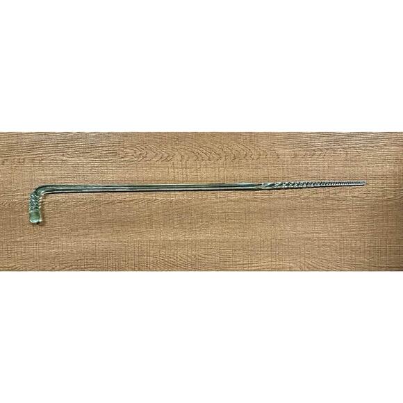 Unknown Other - Antique Victorian Hand-Blown Glass Aqua Swirl 29" End of Day Parade Walking Cane